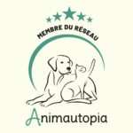 Logo d’Animautopia, organisme de formation en comportement du chat et de l’humain.