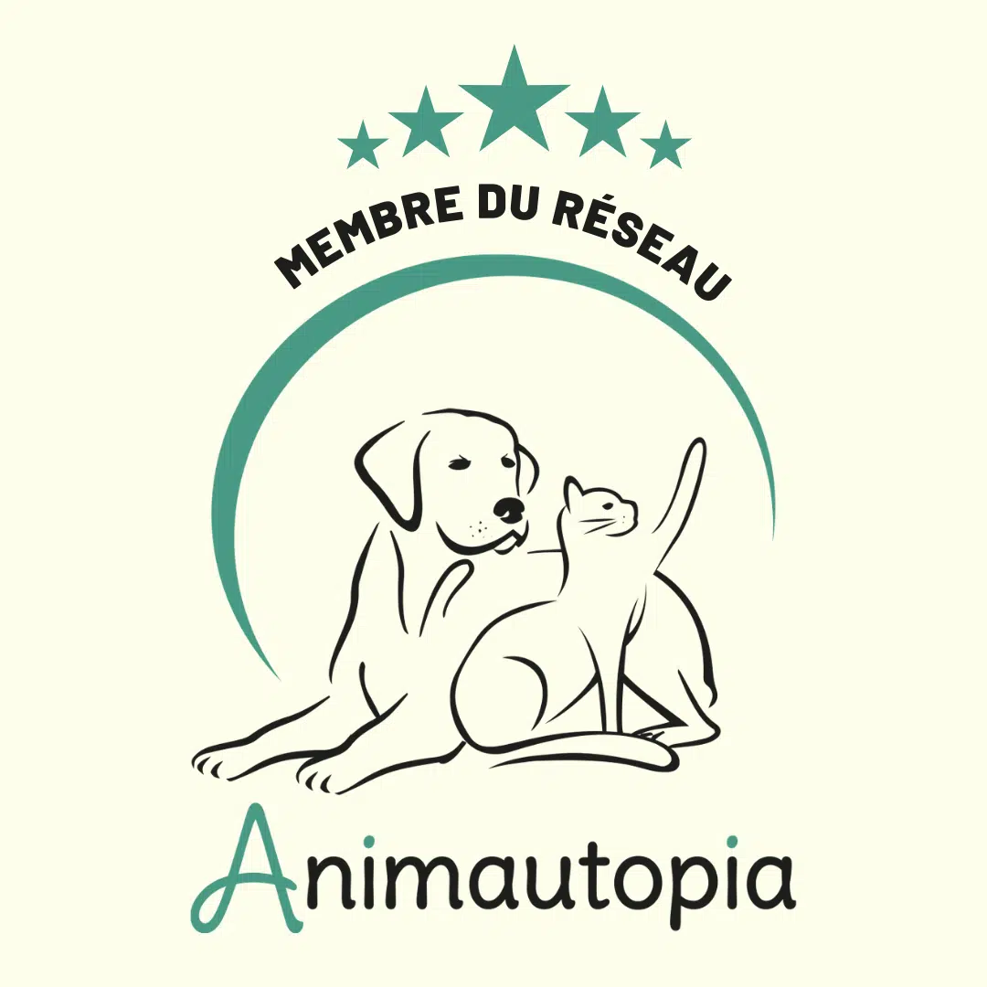 Logo d’Animautopia, organisme de formation en comportement du chat et de l’humain.