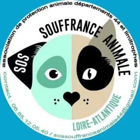 logo de l'association de protection animale "SOS souffrance animale Loire-Atlantique.